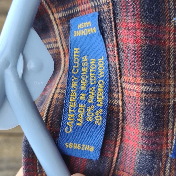 🏵️ Pendleton Plaid Merino Wool Button Down Shirt - Picture 5 of 6